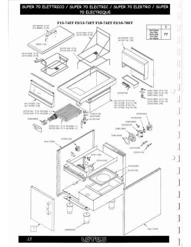 Pièces détachées LOTUS F13-74ET (-200412) Annee -200412 