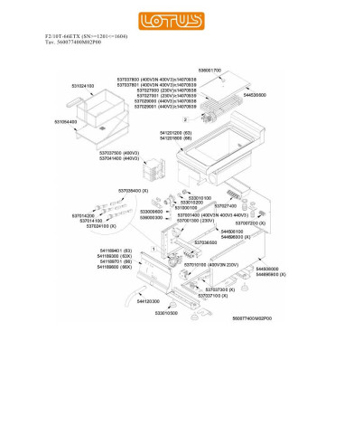 Pièces détachées LOTUS F2-10T-66ETX Annee 0 SN1201lte1604 