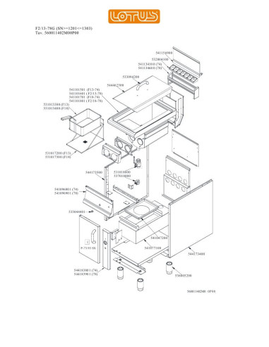 Pièces détachées LOTUS F2-13-78G Annee 0 SNgte1201lte1303 