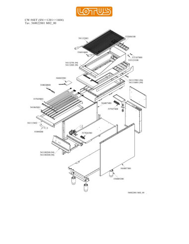 Pièces détachées LOTUS CW-94ET Annee 0 SNgte1201lte1604 