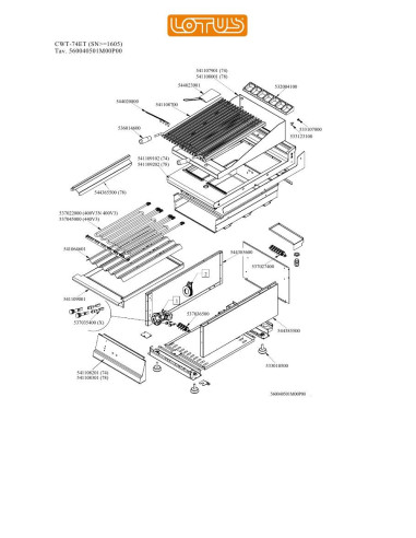 Pièces détachées LOTUS CWT-74ET Annee 0 SNgte1605 