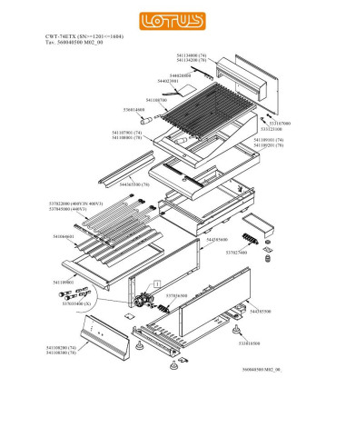 Pièces détachées LOTUS CWT-74ETX Annee 0 SNgte1201lte1604 