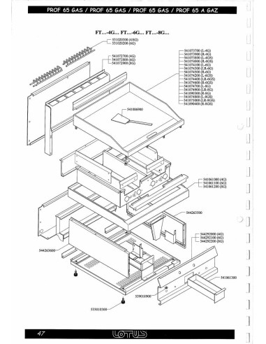 Pièces détachées LOTUS FTL-6GS (-200502) 