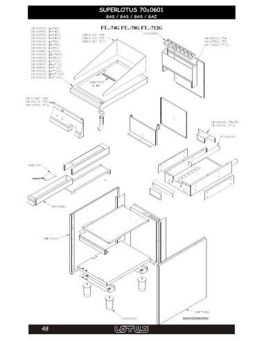 Pièces détachées LOTUS FTL-74GS (200501-200601) 