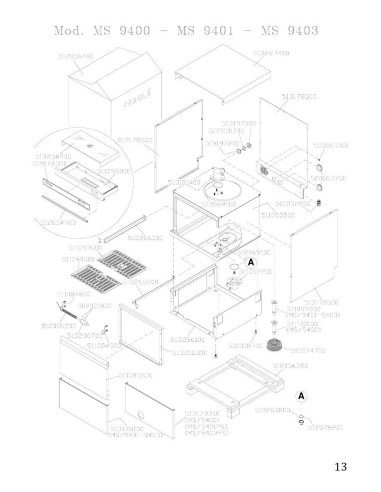 Pièces détachées MACH MS9400 Annee 07-2012 