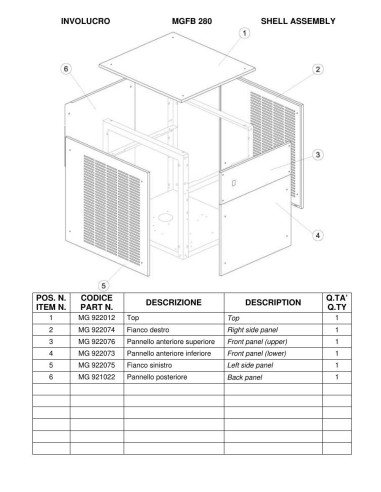 Pièces détachées MACH MGFB280 Annee 01-2013 