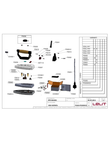 Pièces détachées LELIT PS355 (201409-REV.01) Annee 2014 