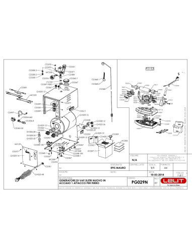 Pièces détachées LELIT PG029N (201403-REV.01) Annee 2014 