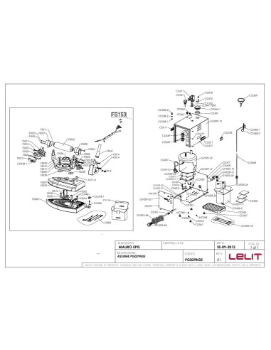Pièces détachées LELIT PG029N35 (201209-REV.01) Annee 2012 