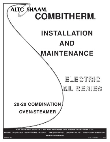 Pièces détachées ALTO-SHAAM 20-20ML-ELECTRIC - ALTO-SHAAM 20-20ML-ELECTRIC - Alto-Shaam