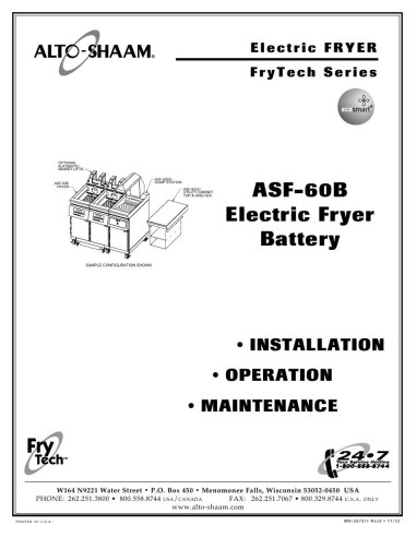 Pièces détachées ALTO-SHAAM ASF-60B-Electric - ALTO-SHAAM ASF-60B-Electric - Alto-Shaam