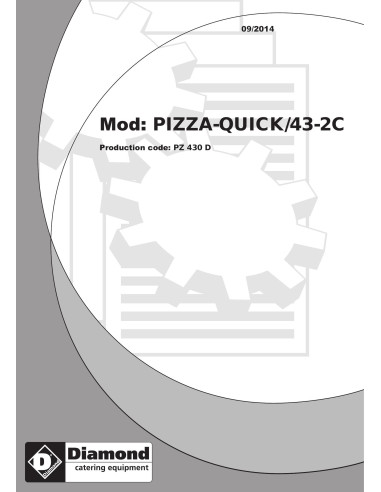 Pièces détachées Four électrique pizzas, 2 chambres (3+3 kW) 430x430xh100 mm - Diamond 