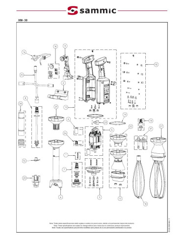 Pièces détachées Mixeur XM-31 - Sammic 