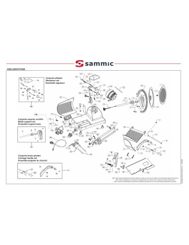 Pièces détachées Trancheur GSS-250 - Sammic 