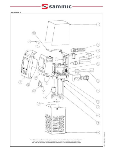 Pièces détachées Thermo-plongeur SmartVide 5 - Sammic 