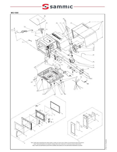 Pièces détachées Four à micro-ondes MO-1000 - Sammic 
