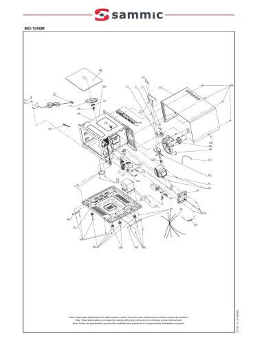Pièces détachées Four à micro-ondes MO-1000M - Sammic 