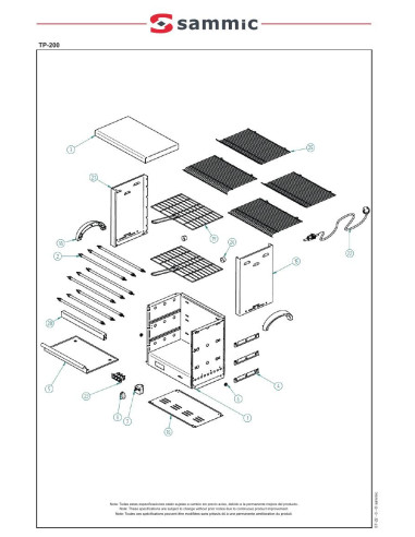 Pièces détachées Grille-pain TP-200 - Sammic 