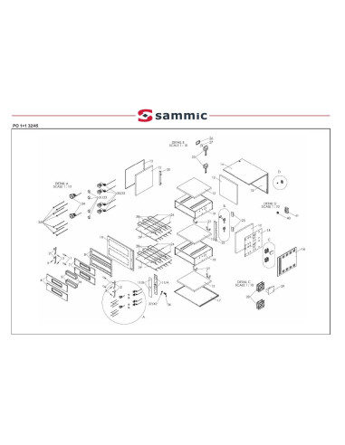 Pièces détachées Four à Pizza PO-1+1/32 - Sammic 