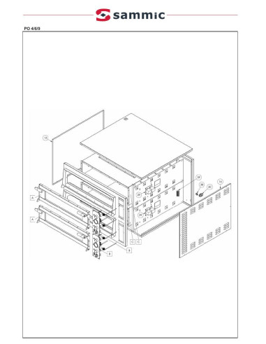 Pièces détachées Four à Pizza PO-9 - Sammic 