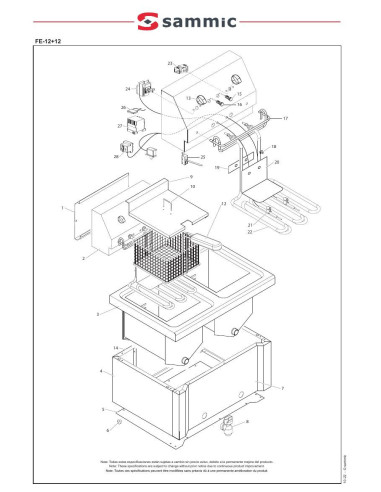 Pièces détachées Friteuse FE-12+12 - Sammic 