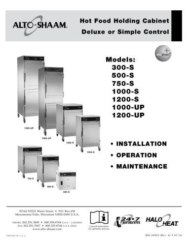 Pièces détachées ALTO-SHAAM 1200-UP - ALTO-SHAAM 1200-UP - Alto-Shaam