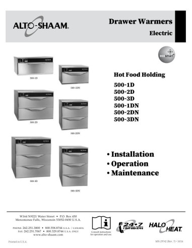 Pièces détachées ALTO-SHAAM 500-2D - ALTO-SHAAM 500-2D - Alto-Shaam