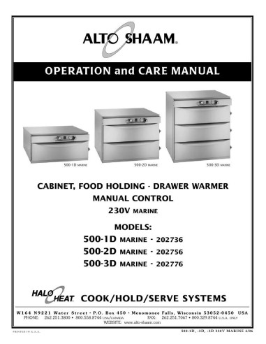 Pièces détachées ALTO-SHAAM 500-2D-MARINE - ALTO-SHAAM 500-2D-MARINE - Alto-Shaam