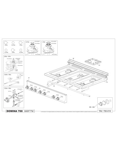 Pièces détachées MBM G6SF77M Annee 2012 