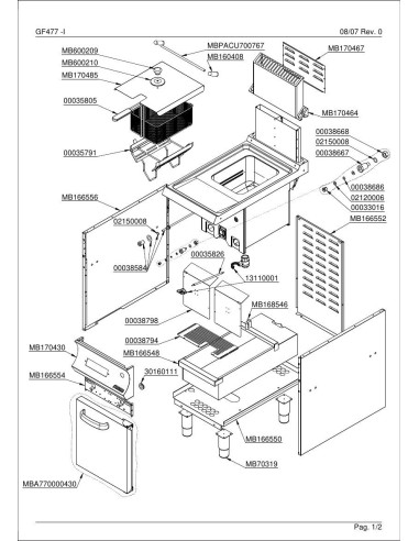 Pièces détachées MBM GF477I Annee 2007 