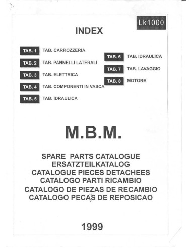 Pièces détachées MBM LK1000 Annee 1999 