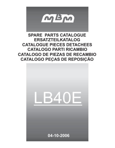 Pièces détachées MBM LB40E Annee 10-2006 