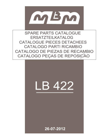 Pièces détachées MBM LB422 Annee 07-2012 