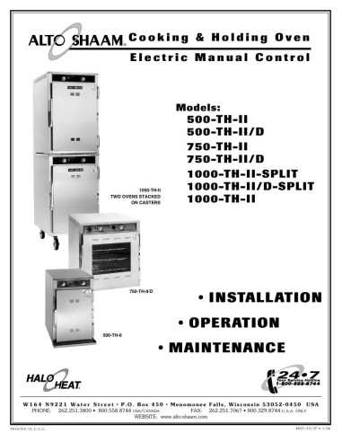 Pièces détachées ALTO-SHAAM 750-TH-II-D-ELECTRIC - ALTO-SHAAM 750-TH-II-D-ELECTRIC - Alto-Shaam