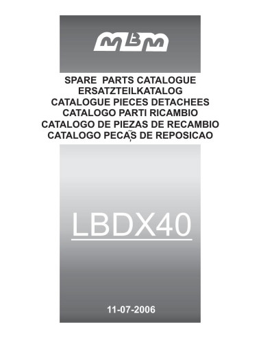 Pièces détachées MBM LBDX40 Annee 07-2006 