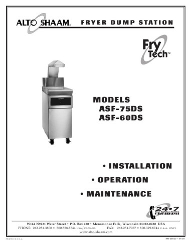 Pièces détachées ALTO-SHAAM ASF-60DS - ALTO-SHAAM ASF-60DS - Alto-Shaam