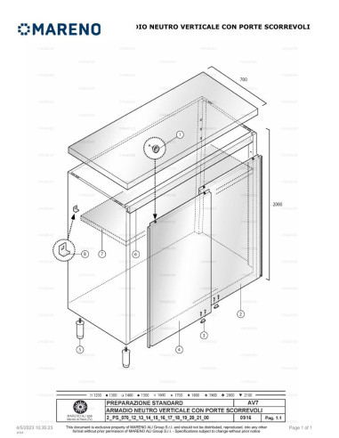 Pièces détachées MARENO AV71520 