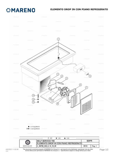 Pièces détachées MARENO SDPR12 