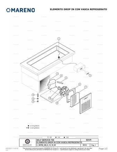 Pièces détachées MARENO SDVR12 