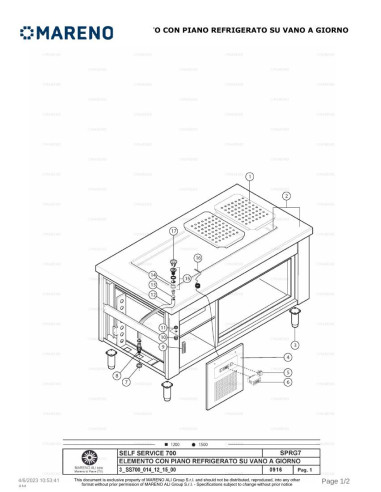 Pièces détachées MARENO SVRG712 