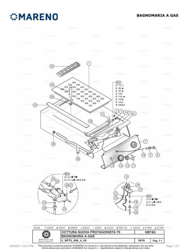 Pièces détachées MARENO NB74G-NP 