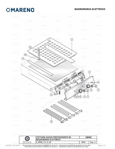 Pièces détachées MARENO NB98E2-NP 