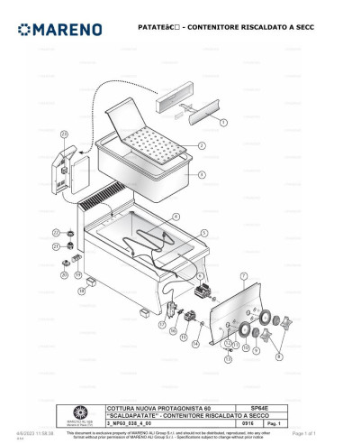 Pièces détachées MARENO SP64E-NP 