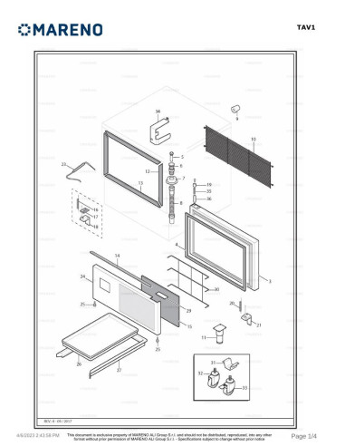 Pièces détachées MARENO MRDM051S 