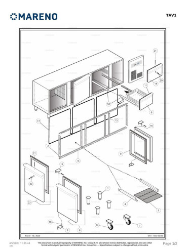 Pièces détachées MARENO MBF78PPP 