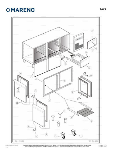 Pièces détachées MARENO MBR760CC 