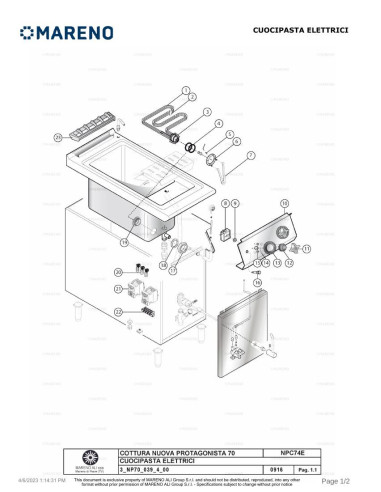 Pièces détachées MARENO NPC74E2-NP 