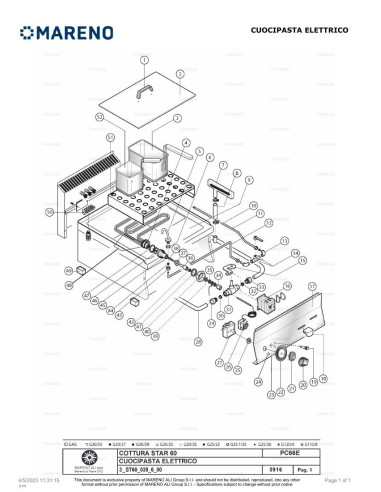 Pièces détachées MARENO PC66E 