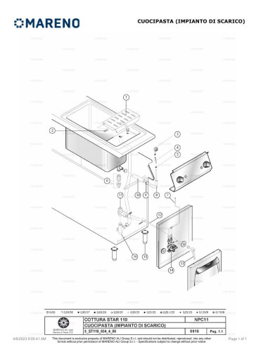 Pièces détachées MARENO NPC114G 