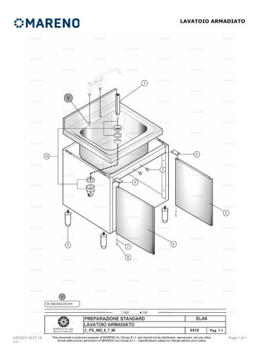 Pièces détachées MARENO ELA6071V 